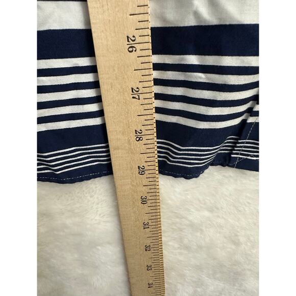 CHAPS Blue Stripe No Iron Shirt 2X Womens Coastal Office - Picture 6 of 7